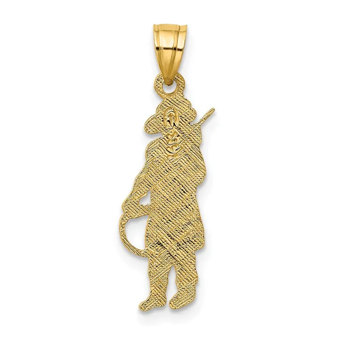 Qgold Charm Necklaces 14k Yellow Gold 77 mm Fireman wHose Charm 09 grams Qgold Charm Necklaces 14k Yellow Gold 77 mm Fireman wHose Charm 09 grams