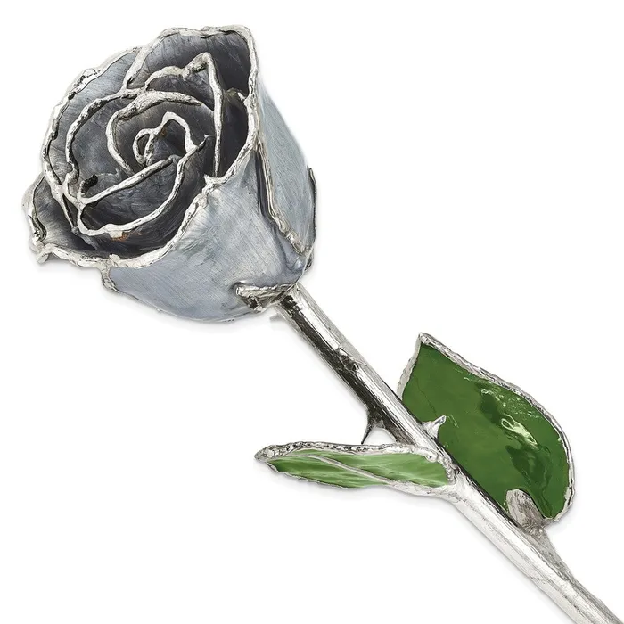 Qgold Lacquer Dipped Silver Trim Silver Moonstone Rose Rings