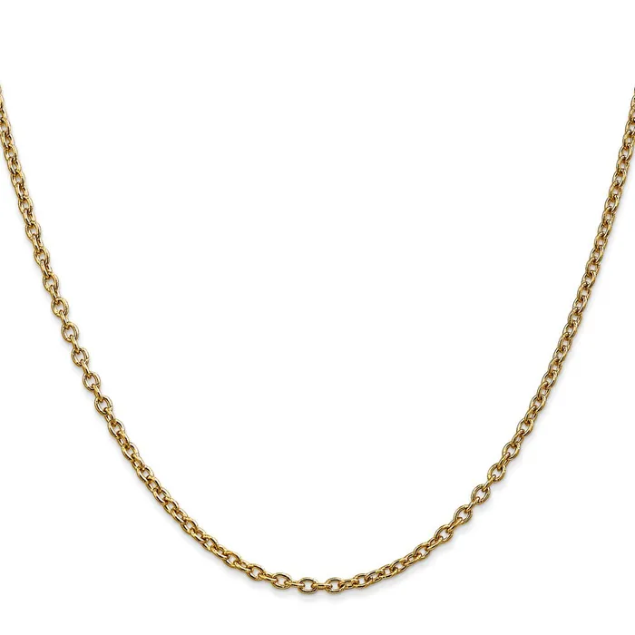 Qgold Rings 10k 24mm Round Open Link Cable Chain Qgold Rings 10k 24mm Round Open Link Cable Chain
