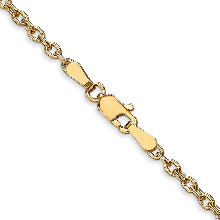 Qgold Rings 10k 24mm Round Open Link Cable Chain Qgold Rings 10k 24mm Round Open Link Cable Chain