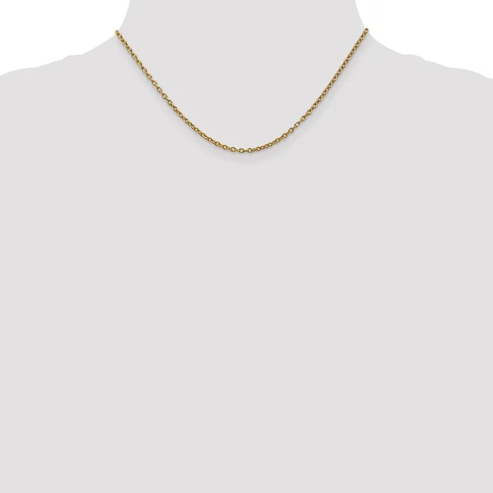 Qgold Rings 10k 24mm Round Open Link Cable Chain Qgold Rings 10k 24mm Round Open Link Cable Chain