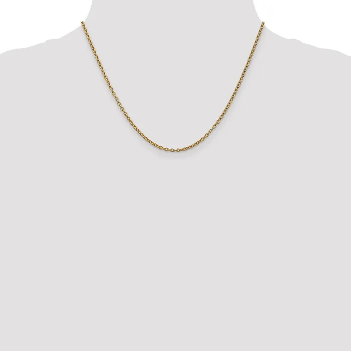 Qgold Rings 10k 24mm Round Open Link Cable Chain Qgold Rings 10k 24mm Round Open Link Cable Chain