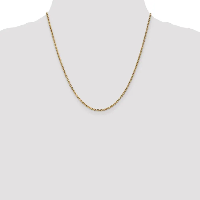 Qgold Rings 10k 24mm Round Open Link Cable Chain Qgold Rings 10k 24mm Round Open Link Cable Chain