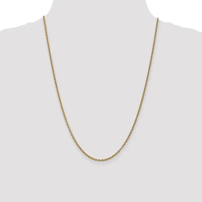 Qgold Rings 10k 24mm Round Open Link Cable Chain Qgold Rings 10k 24mm Round Open Link Cable Chain