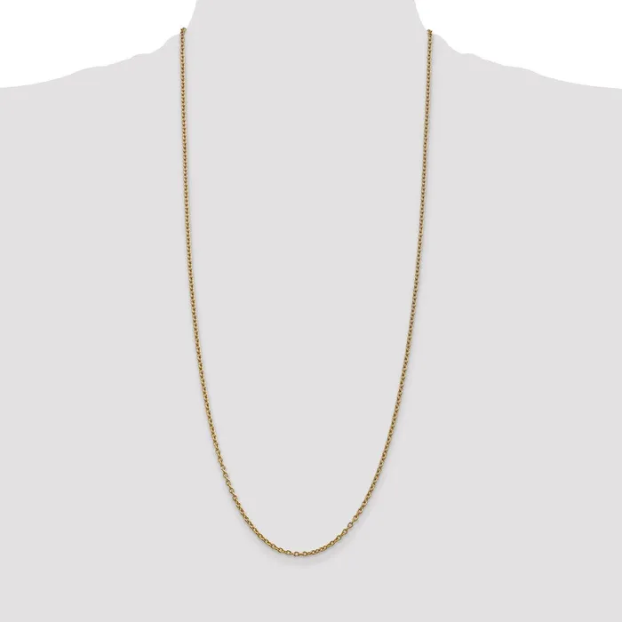Qgold Rings 10k 24mm Round Open Link Cable Chain Qgold Rings 10k 24mm Round Open Link Cable Chain