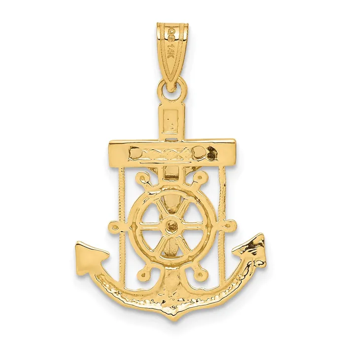 Qgold Rings 10k Twotone 18 mm Diamondcut Mariners Cross Pendant 151 grams Qgold Rings 10k Twotone 18 mm Diamondcut Mariners Cross Pendant 151 grams