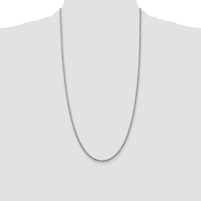 Qgold Rings 10k White Gold 275 mm Diamondcut Rope Chain 985 grams Qgold Rings 10k White Gold 275 mm Diamondcut Rope Chain 985 grams