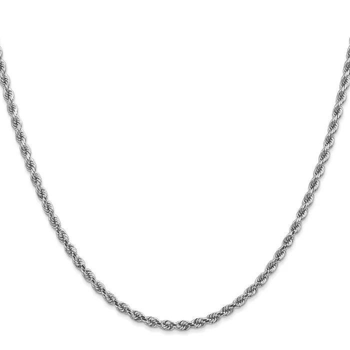 Qgold Rings 10k White Gold 275 mm Diamondcut Rope Chain 985 grams Qgold Rings 10k White Gold 275 mm Diamondcut Rope Chain 985 grams