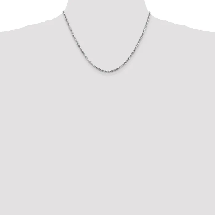 Qgold Rings 10k White Gold 275 mm Diamondcut Rope Chain 985 grams Qgold Rings 10k White Gold 275 mm Diamondcut Rope Chain 985 grams