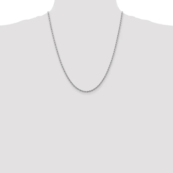 Qgold Rings 10k White Gold 275 mm Diamondcut Rope Chain 985 grams Qgold Rings 10k White Gold 275 mm Diamondcut Rope Chain 985 grams