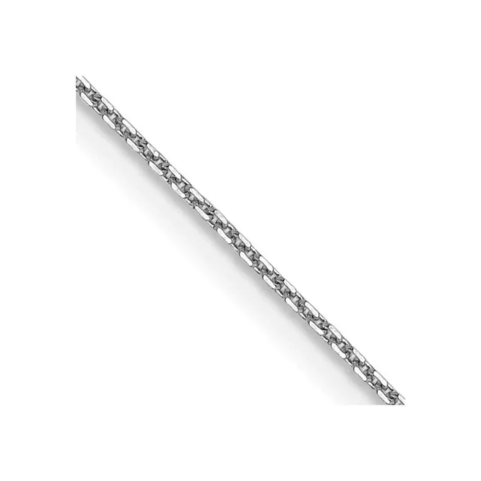Qgold Rings 14k WG 8mm DC Round Open Link Cable Chain 107 grams