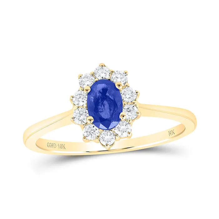 Rings 14CtwDia Nk 6X4 Mm SappOv Nat Gem Ring 178 grams GND