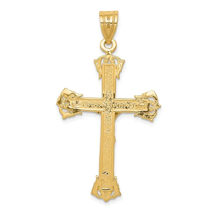 Rings 14k Twotone 28 mm Diamondcut Jesus Crucifix Pendant 316 grams Qgold Rings 14k Twotone 28 mm Diamondcut Jesus Crucifix Pendant 316 grams Qgold