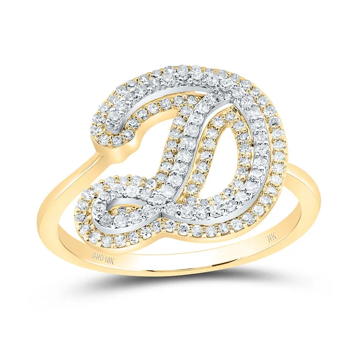 Rings 38CtwDia Nk Fashion Initial D Ladies Ring 257 grams GND