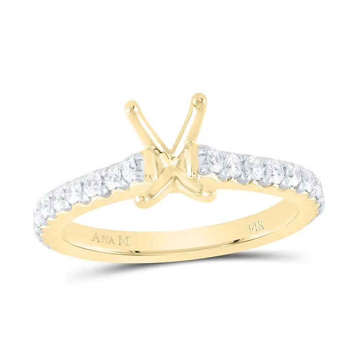 Rings 58CtwNat Dia Ana M 1CtCem SemiMount No Halo Engagement Ring 368 grams GND Rings 58CtwNat Dia Ana M 1CtCem SemiMount No Halo Engagement Ring 368 grams GND
