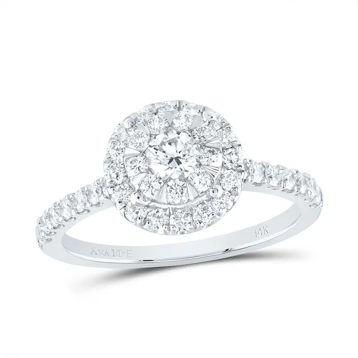 Rings 78CtwDia Ana M Elite 14CtCrd Round Single Halo Bridal Ring 282 grams GND Rings 78CtwDia Ana M Elite 14CtCrd Round Single Halo Bridal Ring 282 grams GND