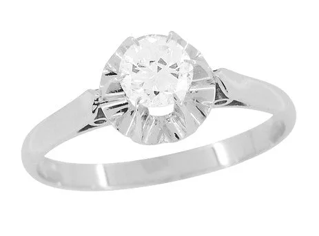 Rings Antique Jewelry Mall 1950s Retro Moderne Buttercup Vintage Diamond Engagement Ring in Platinum Rings Antique Jewelry Mall 1950s Retro Moderne Buttercup Vintage Diamond Engagement Ring in Platinum