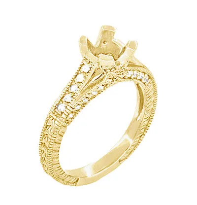 Rings Antique Jewelry Mall Art Deco X O Kisses Yellow Gold 34 Carat Diamond Engagement Ring Setting 14K or 18K Rings Antique Jewelry Mall Art Deco X O Kisses Yellow Gold 34 Carat Diamond Engagement Ring Setting 14K or 18K