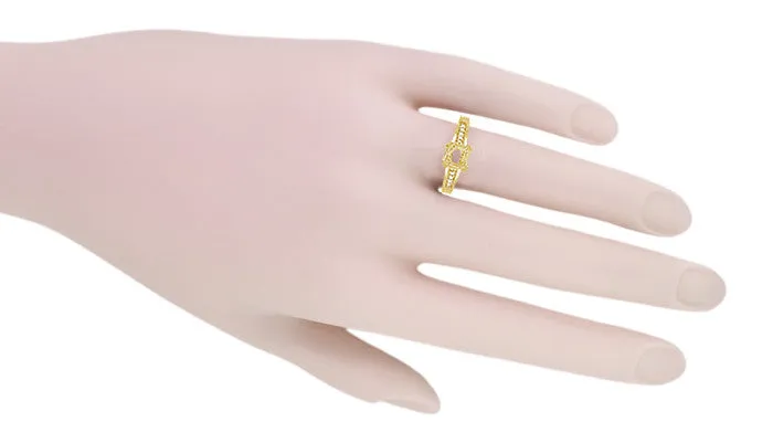 Rings Antique Jewelry Mall Art Deco X O Kisses Yellow Gold 34 Carat Diamond Engagement Ring Setting 14K or 18K Rings Antique Jewelry Mall Art Deco X O Kisses Yellow Gold 34 Carat Diamond Engagement Ring Setting 14K or 18K