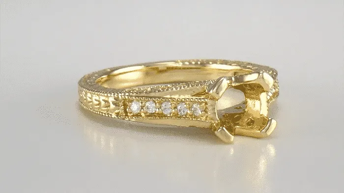 Rings Antique Jewelry Mall Art Deco X O Kisses Yellow Gold 34 Carat Diamond Engagement Ring Setting 14K or 18K Rings Antique Jewelry Mall Art Deco X O Kisses Yellow Gold 34 Carat Diamond Engagement Ring Setting 14K or 18K