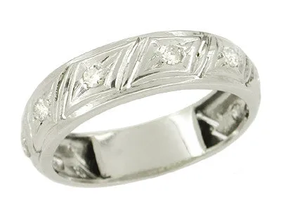 Rings Antique Jewelry Mall Deco Parallelogram Vintage 1920s Rose Cut Diamond Platinum Wedding Ring Rings Antique Jewelry Mall Deco Parallelogram Vintage 1920s Rose Cut Diamond Platinum Wedding Ring