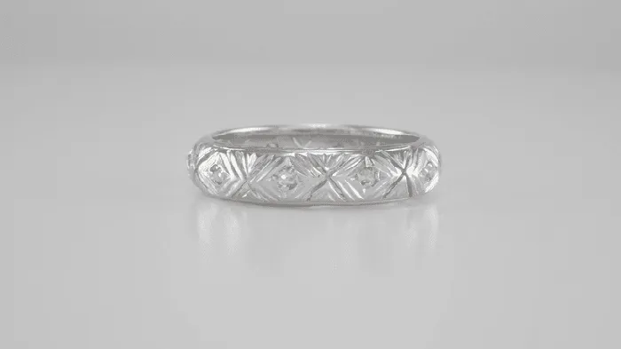Rings Antique Jewelry Mall Deerfield Art Deco Antique Rose Cut Diamond Wedding Band in Platinum Size 6 12 Rings Antique Jewelry Mall Deerfield Art Deco Antique Rose Cut Diamond Wedding Band in Platinum Size 6 12