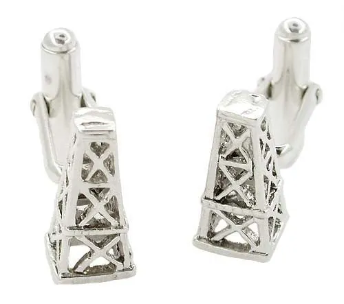 Rings Antique Jewelry Mall Oil Derrick Cufflinks in Sterling Silver