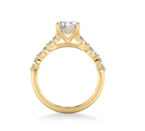 Rings Frederick Goldman Marquis Accented Engagement Ring