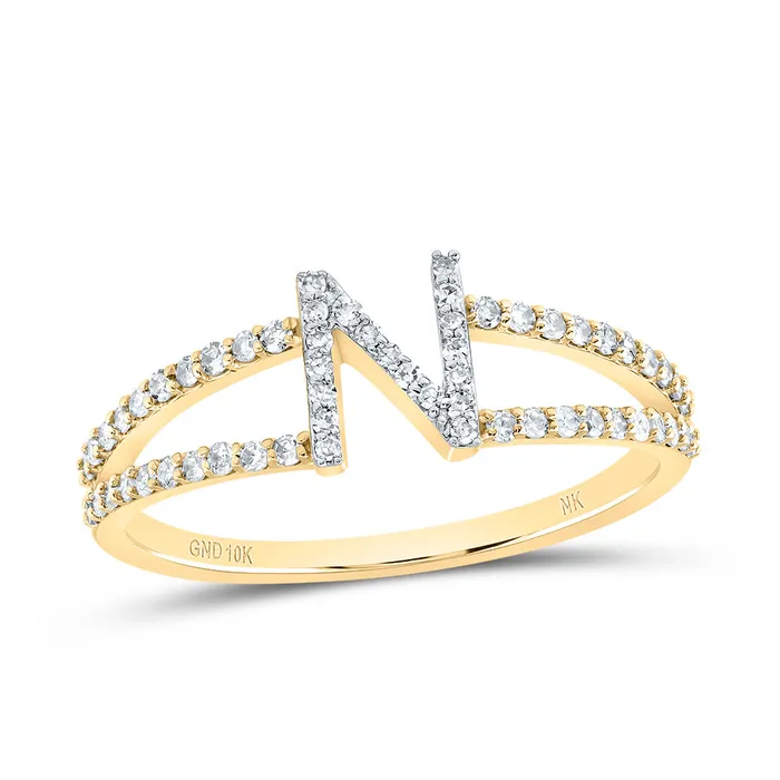 Rings GND 14CtwDia Nk Gift Initial N Ladies Ring 167 grams