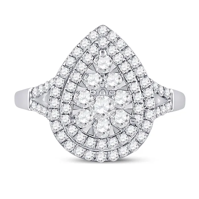 Rings GND 14Kt White Gold 1 CtwDia Ana M Fashion Ring 337 grams
