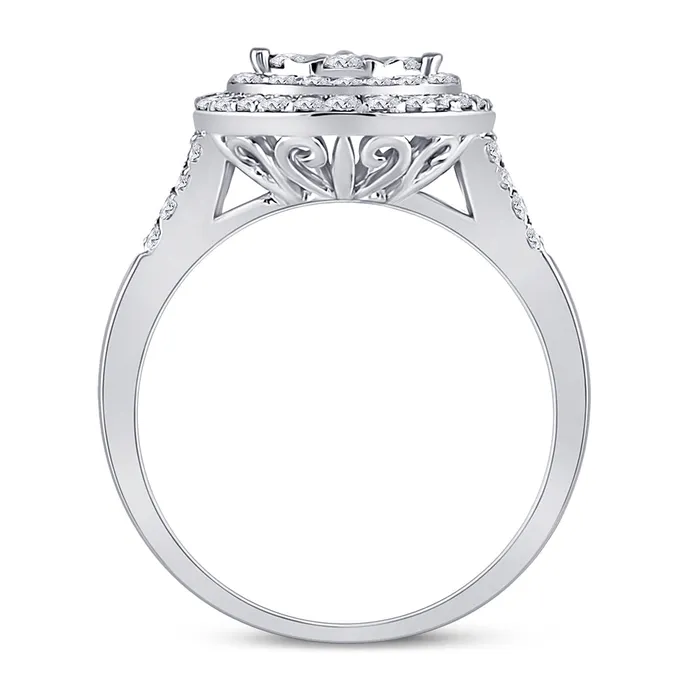 Rings GND 14Kt White Gold 1 CtwDia Ana M Fashion Ring 337 grams