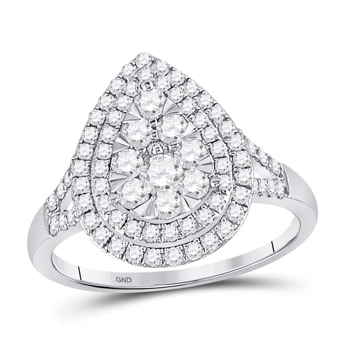 Rings GND 14Kt White Gold 1 CtwDia Ana M Fashion Ring 337 grams