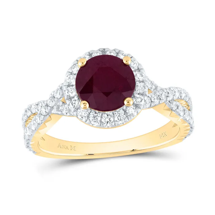 Rings GND 34CtwDia Ana M 7MmRdRu Nat Gem Single Halo Engagement Ring 459 grams Rings GND 34CtwDia Ana M 7MmRdRu Nat Gem Single Halo Engagement Ring 459 grams