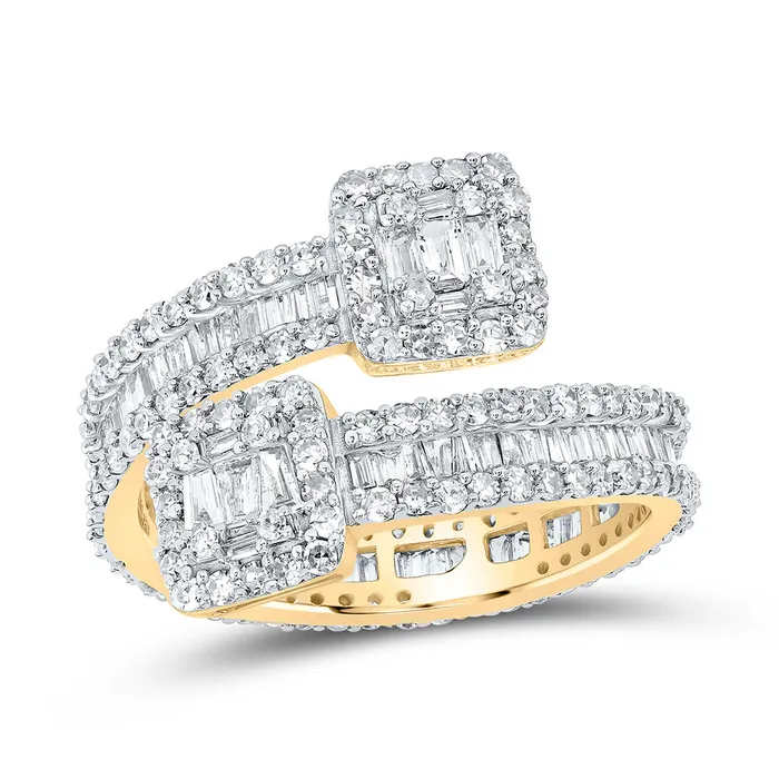 Rings GND Gold Cuff Eternity Band Ring 112 Cttw Baguette Natural Diamond Womens 276 grams Rings GND Gold Cuff Eternity Band Ring 112 Cttw Baguette Natural Diamond Womens 276 grams