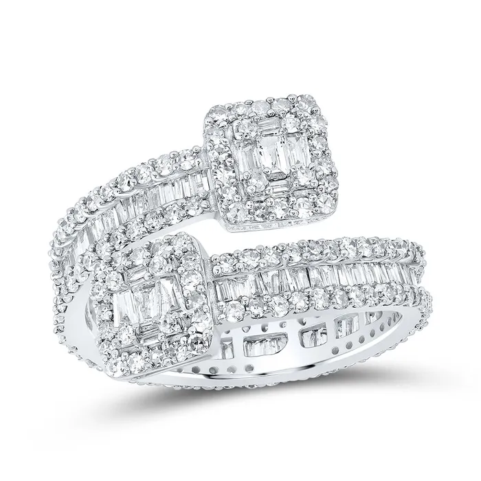 Rings GND Gold Cuff Eternity Band Ring 112 Cttw Baguette Natural Diamond Womens 276 grams Rings GND Gold Cuff Eternity Band Ring 112 Cttw Baguette Natural Diamond Womens 276 grams