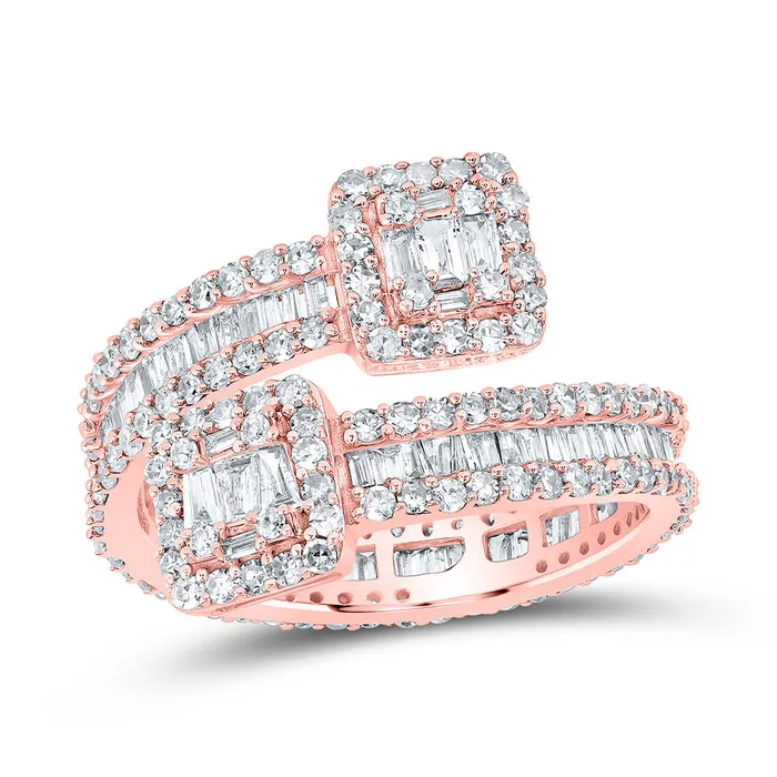 Rings GND Gold Cuff Eternity Band Ring 112 Cttw Baguette Natural Diamond Womens 276 grams Rings GND Gold Cuff Eternity Band Ring 112 Cttw Baguette Natural Diamond Womens 276 grams