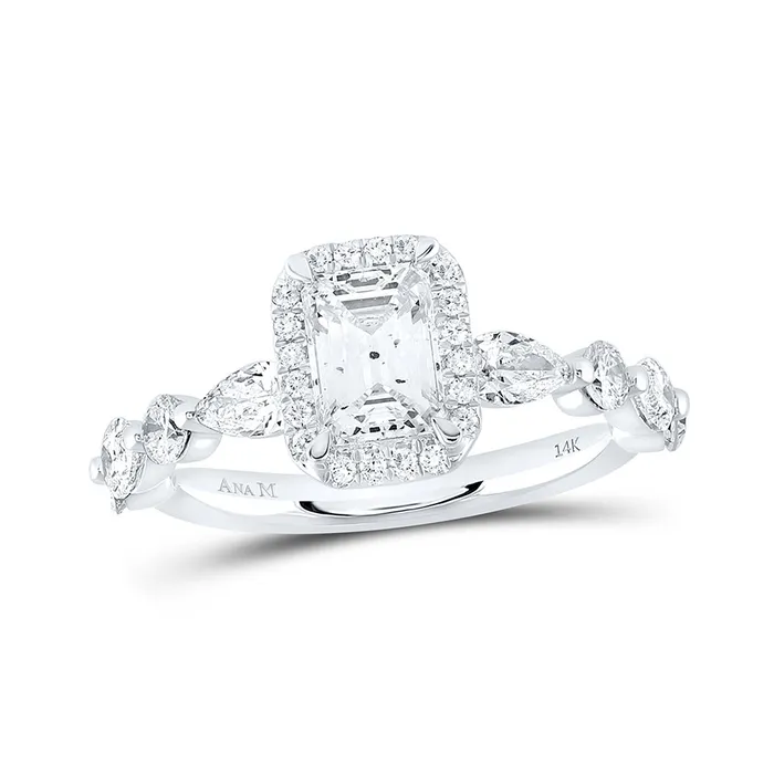Rings GND Gold Solitaire Bridal Wedding Engagement Ring 2 Cttw Emerald Natural Diamond Womens 302 grams Rings GND Gold Solitaire Bridal Wedding Engagement Ring 2 Cttw Emerald Natural Diamond Womens 302 grams