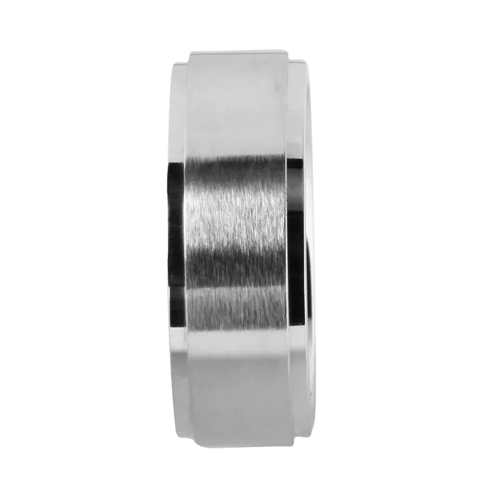 Rings Nakoa Cobalt Double Ring Flat Brushed Wedding Ring 8mm Rings Nakoa Cobalt Double Ring Flat Brushed Wedding Ring 8mm
