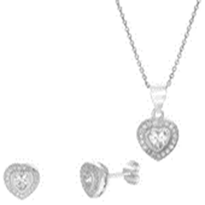 Rings Noblepack CA Silver Heart CZ Border Set