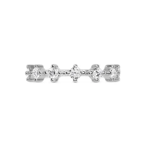 Rings NORTH SOUTH SHARED CLAW DIAMOND BAND IN 14 KARAT GOLD Penwarden Fine Jewellery