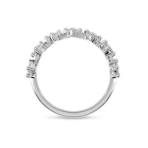 Rings NORTH SOUTH SHARED CLAW DIAMOND BAND IN 14 KARAT GOLD Penwarden Fine Jewellery