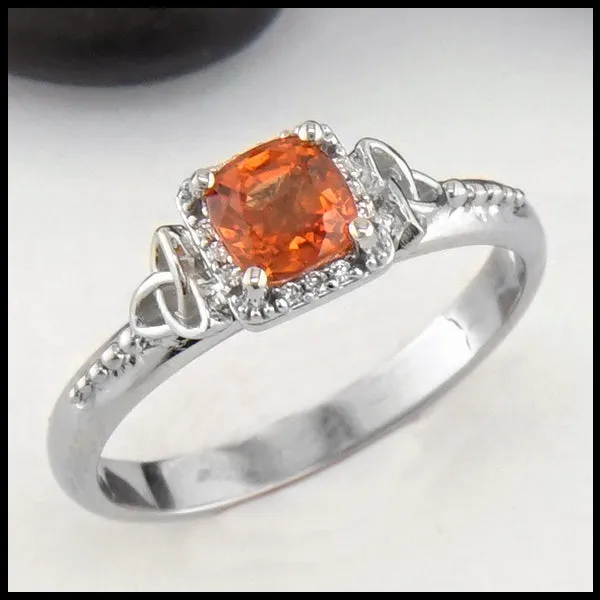 Rings Orange Sapphire Gold Ring Walker Metalsmiths