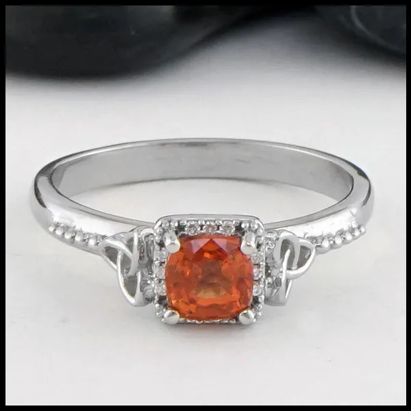 Rings Orange Sapphire Gold Ring Walker Metalsmiths