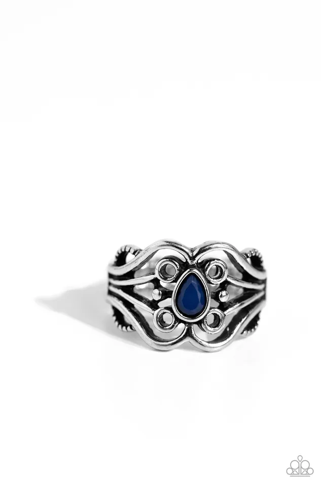 Rings Paparazzi Accessories Beautifully BEADazzled Blue Bead Silver Ring Paparazzi Rings Paparazzi Accessories Beautifully BEADazzled Blue Bead Silver Ring Paparazzi