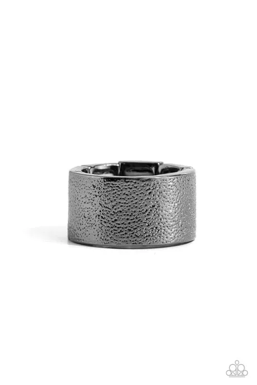 Rings Paparazzi Accessories Hammer Fist Gunmetal Urban Ring Paparazzi