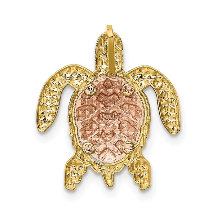 Rings Qgold 14k Twotone 18 mm Turtle Pendant Slide 141 grams Rings Qgold 14k Twotone 18 mm Turtle Pendant Slide 141 grams