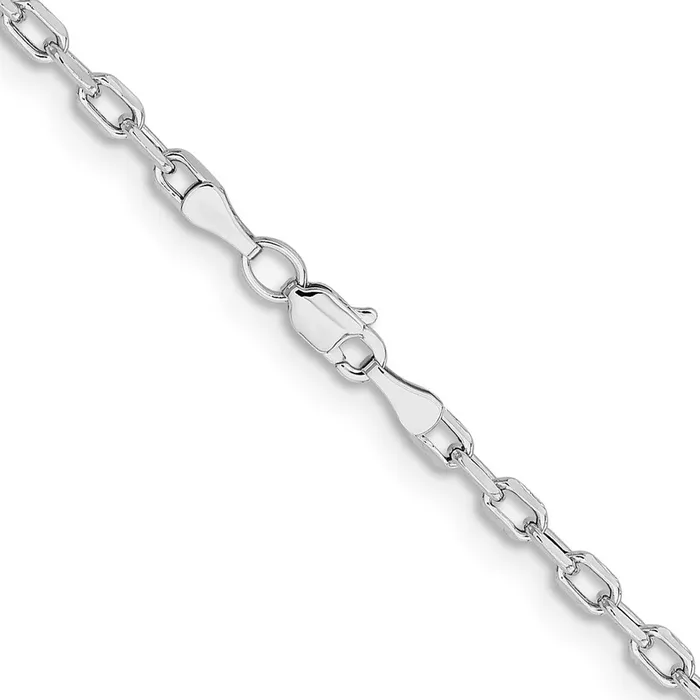 Rings Qgold 14k White Gold 3mm Semisolid DC Open Link Cable Chain 430 grams Rings Qgold 14k White Gold 3mm Semisolid DC Open Link Cable Chain 430 grams