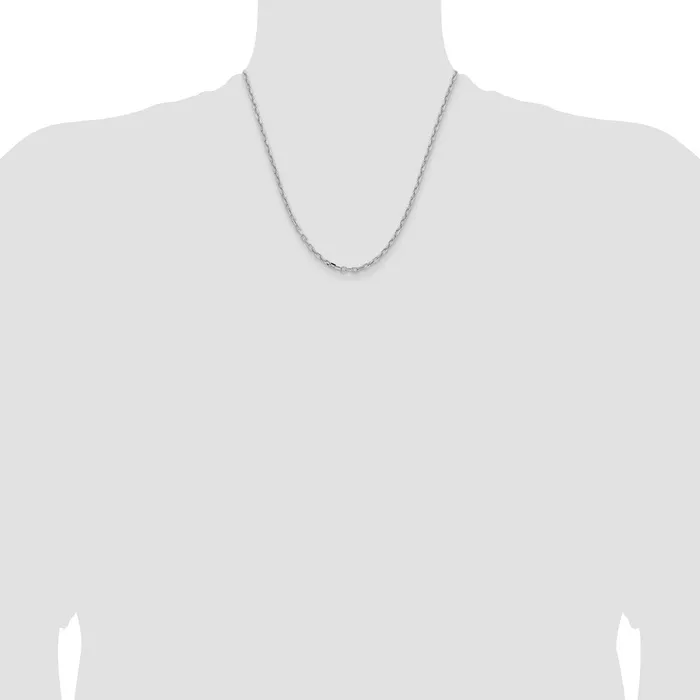 Rings Qgold 14k White Gold 3mm Semisolid DC Open Link Cable Chain 430 grams Rings Qgold 14k White Gold 3mm Semisolid DC Open Link Cable Chain 430 grams