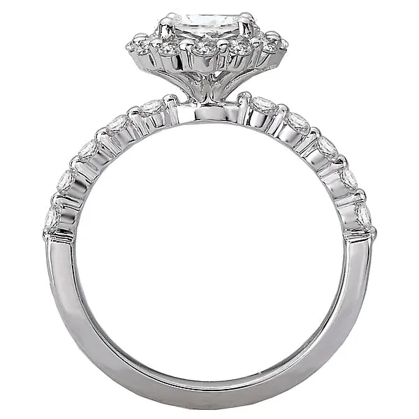 Rings Romance 14K White Gold Halo SemiMount Romance Collection Wedding Ring Rings Romance 14K White Gold Halo SemiMount Romance Collection Wedding Ring