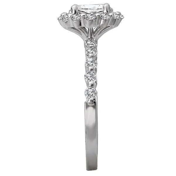 Rings Romance 14K White Gold Halo SemiMount Romance Collection Wedding Ring Rings Romance 14K White Gold Halo SemiMount Romance Collection Wedding Ring